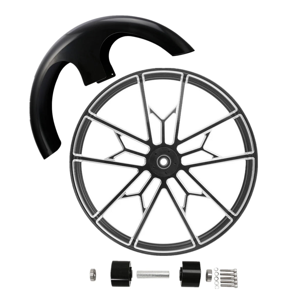 30" Front Fender & Wheel Rim Hub for Harley Touring Street Road Glide (2008–2023)