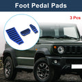3 Pcs Foot Accelerator Pedal Covers for Suzuki Jimny JB70W (2018–2022) Blue