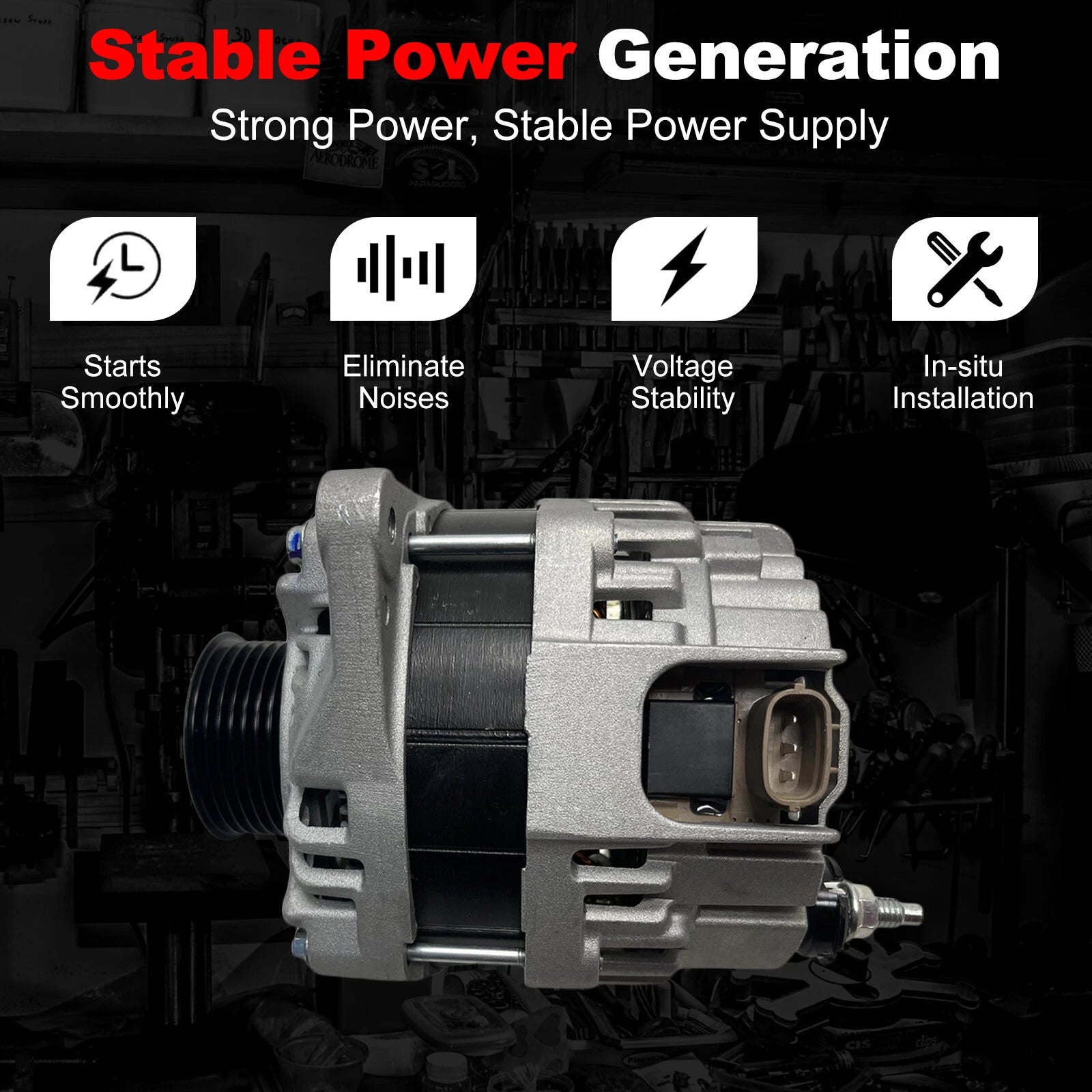 Alternator for Nissan GT-R (2009–2024) V6 3.8L 150A 7-Groove