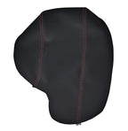Leather Console Lid Armrest Cover for Subaru Impreza (2017–2020) Black Red Stitch