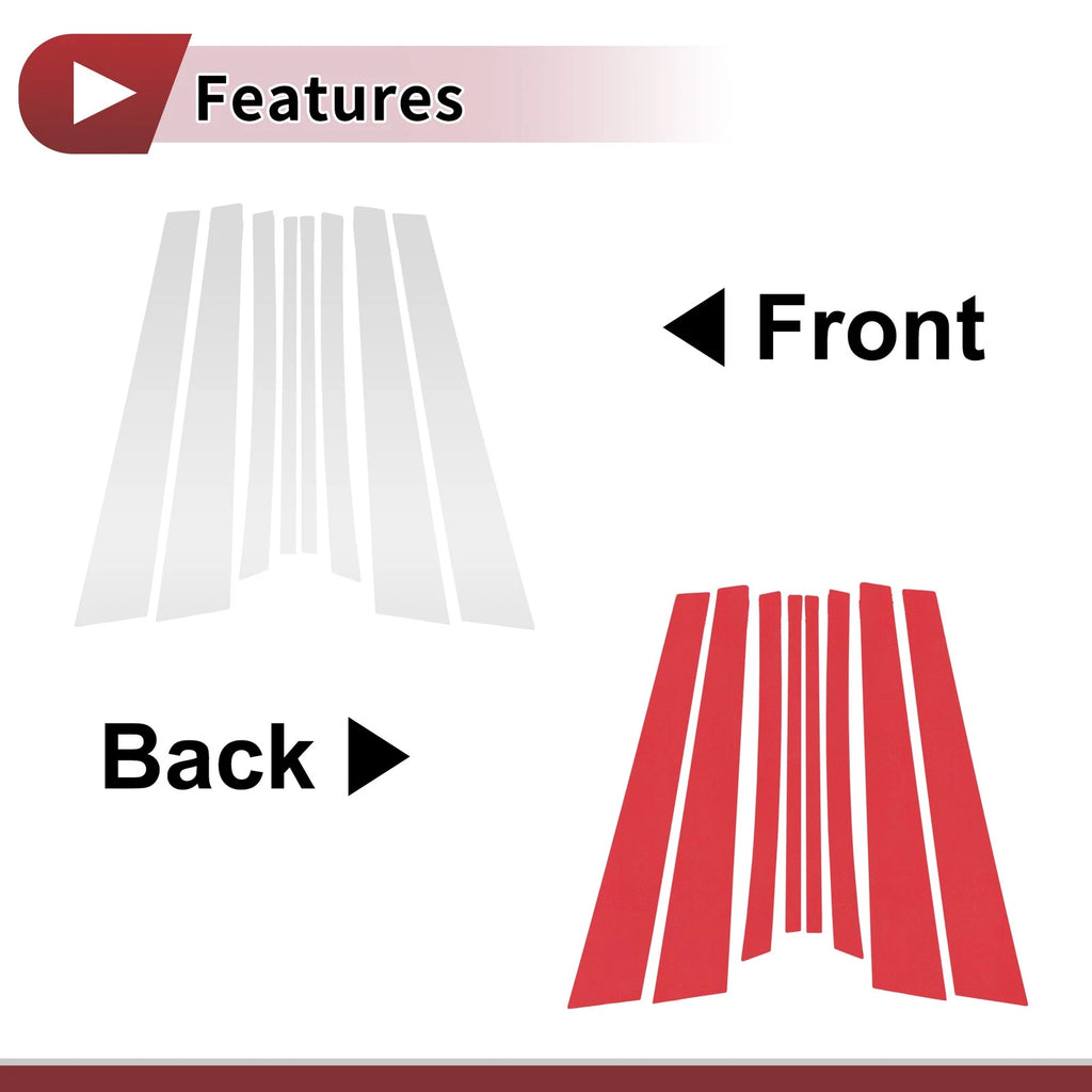 Door Pillar Window Trim for Toyota RAV4 (2001–2005) Silver Tone Left Right