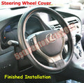 Steering Wheel Cover for Universal Fit (DIY PU Leather, Anti-slip, Black)