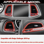 Carbon Fiber Center Console Air Vent Outlet Trim for Dodge Challenger (2015-2019)