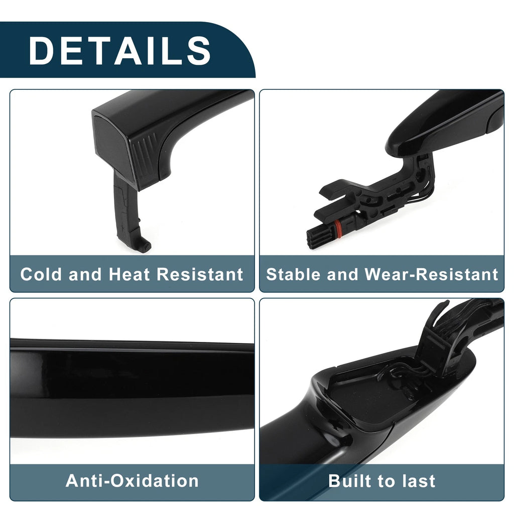 Front Left Exterior Door Handle for BMW X5 E70 E71 E72 (2007–2013) No. 51217207565 Black