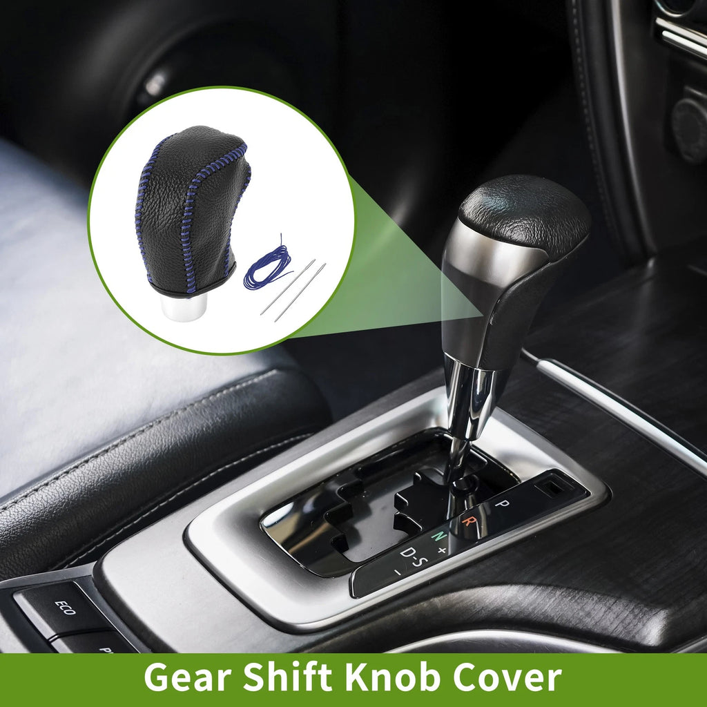Set of 1 Gear Shift Knob Cover for Toyota Tacoma (2016–2022) Pebbled Black Blue
