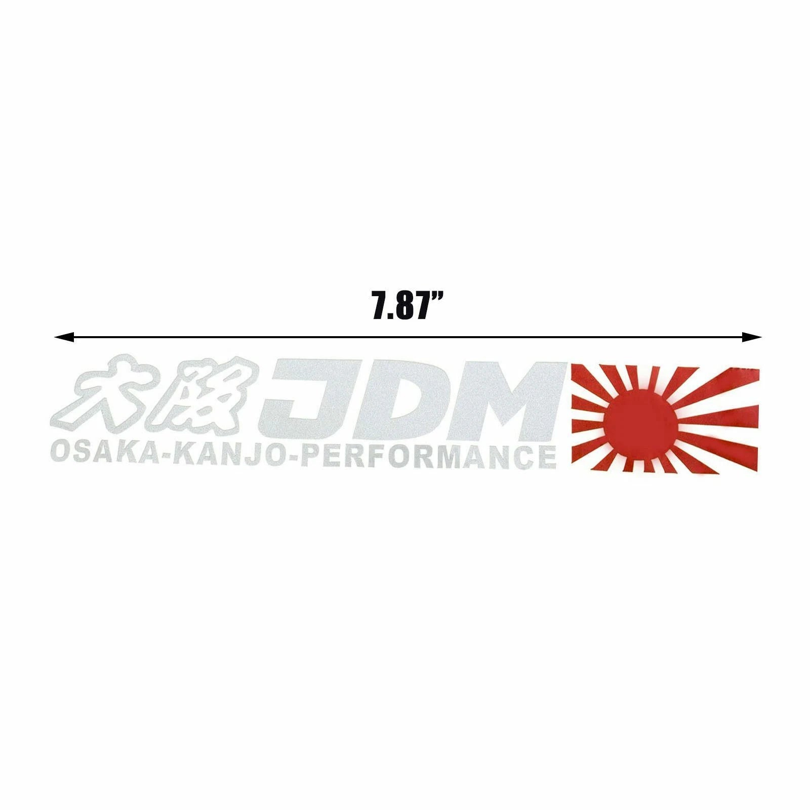 Rising Sun Logo Reflective Vinyl Sticker for JDM Car (OSAKA Kanjo)