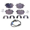 Hella Rear Low-Met Disc Brake Pad w/Sensor for BMW G05 G12 G13 G14 G16 G30 (2019–2023)