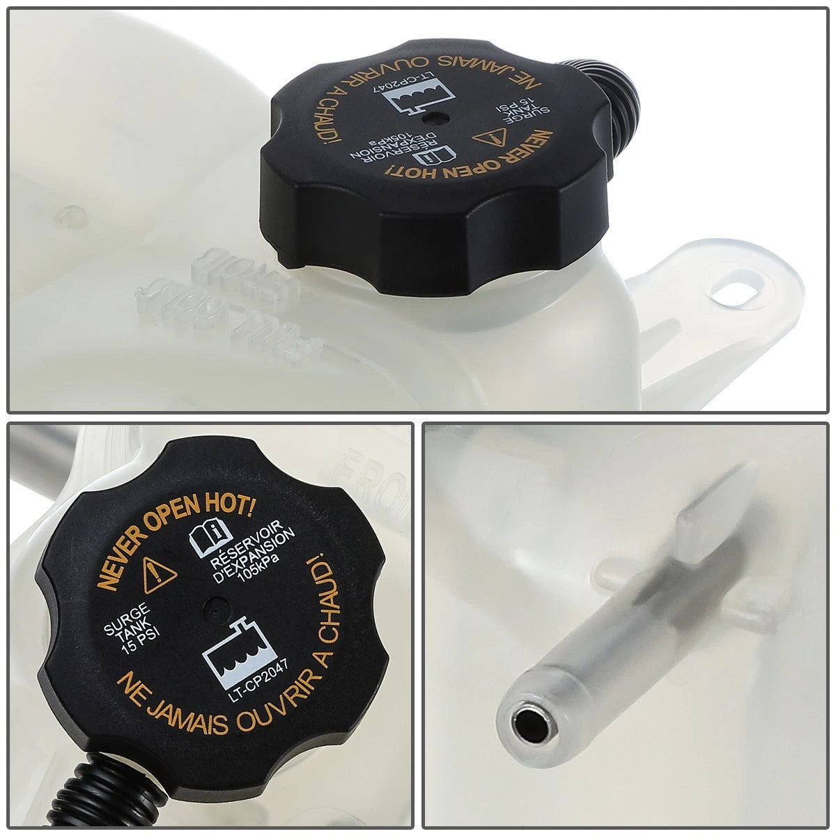 Coolant Fluid Overflow Tank Reservoir for Cadillac CTS (2007)