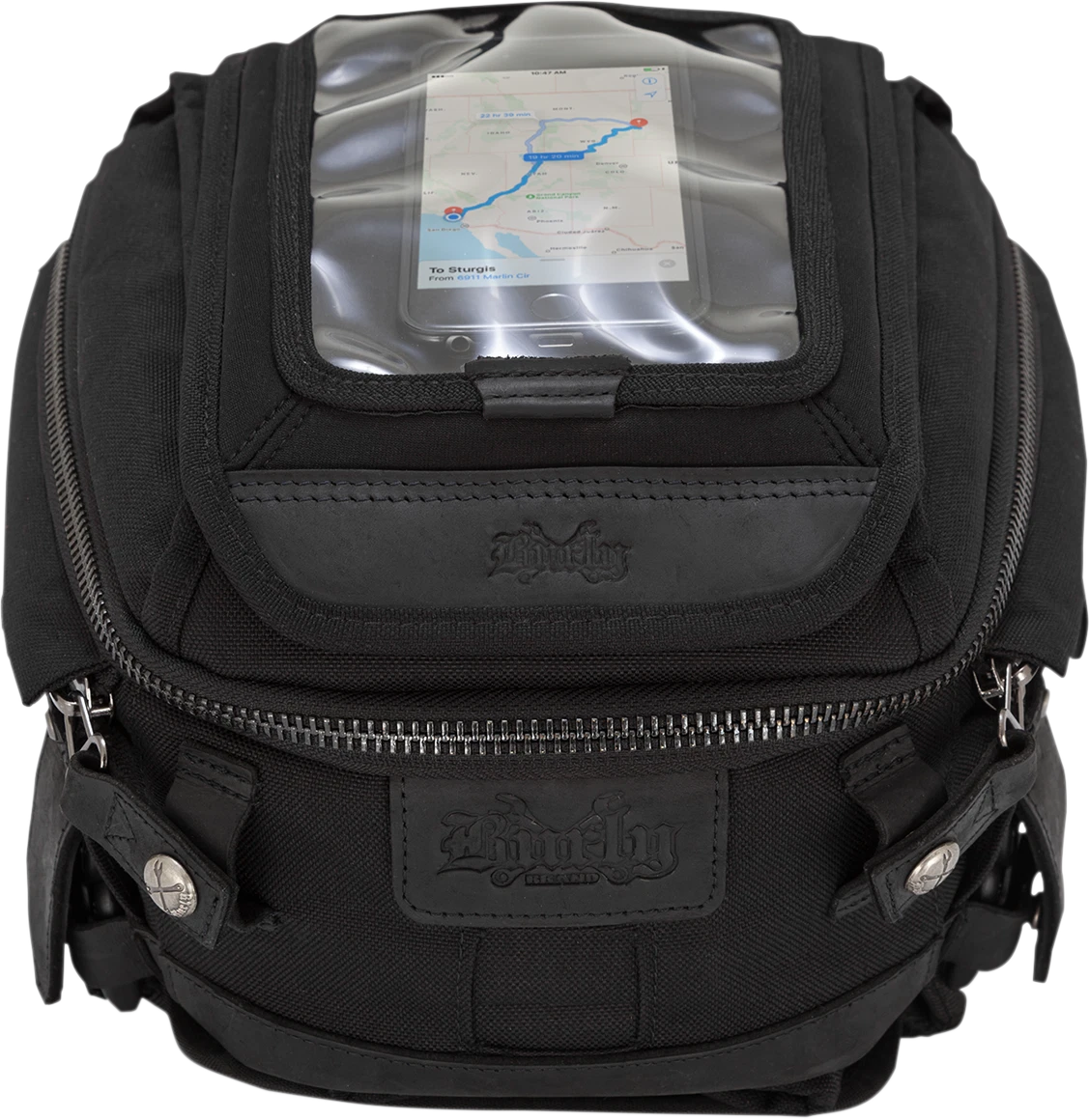 Burly Brand Tank Tail Bag for Motorcycle (B15-1010B)
