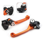 CNC Aluminum Brake Clutch Levers for Suzuki RMZ450 (2005–2022) - Orange
