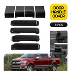 8PC Interior Door Handle Cover Trim for Ford F150 (2015–2020) Carbon Fiber