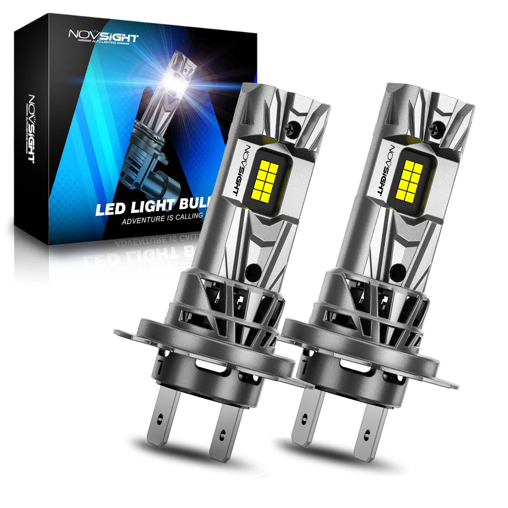 H7 LED Headlight Bulbs Kit for NOVSIGHT (6500K, 18000LM, 90W)