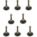 Set of 8 Heavy Duty Snow Plow Shoe Skid Foot Assemblies for Western (49071)