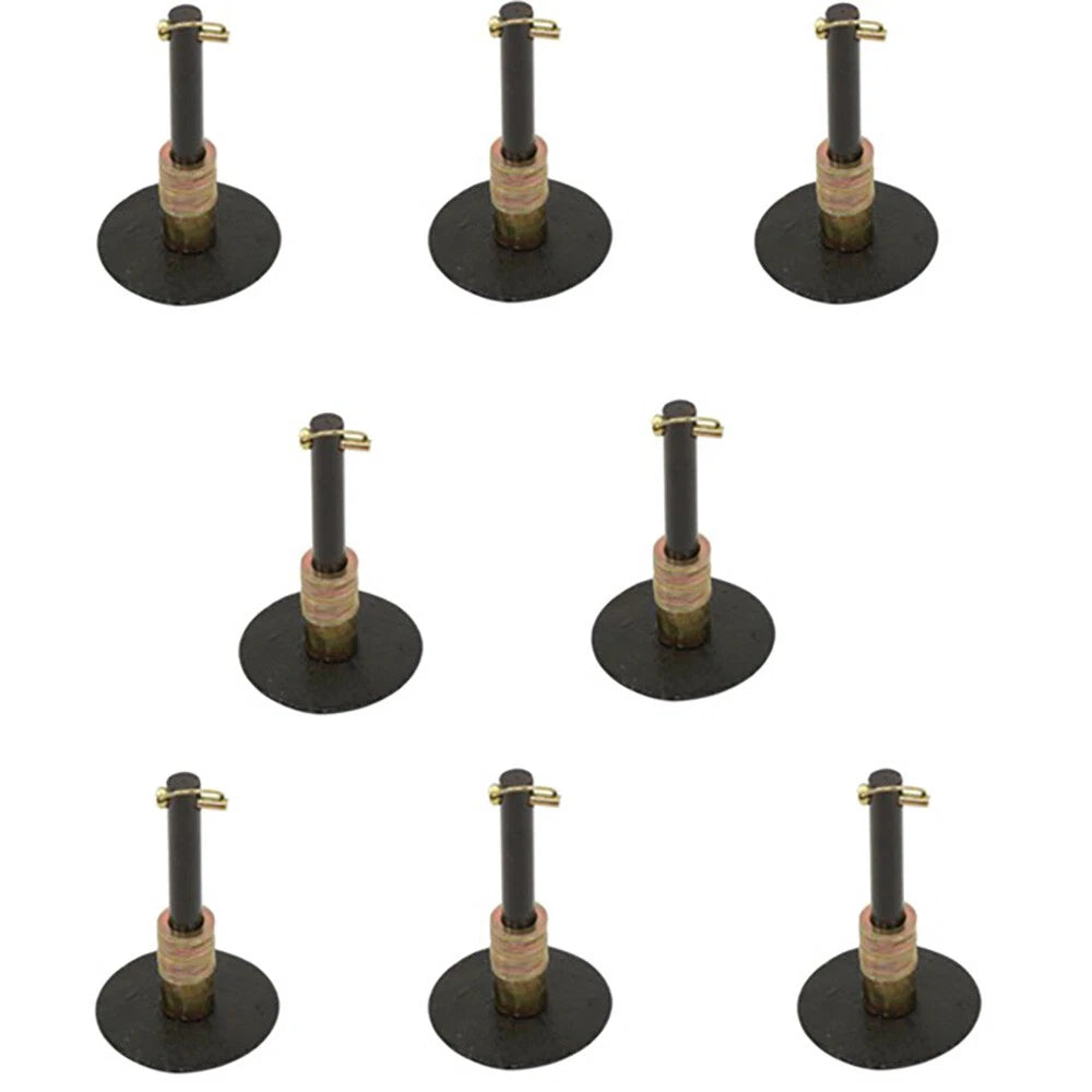 Set of 8 Heavy Duty Snow Plow Shoe Skid Foot Assemblies for Western (49071)