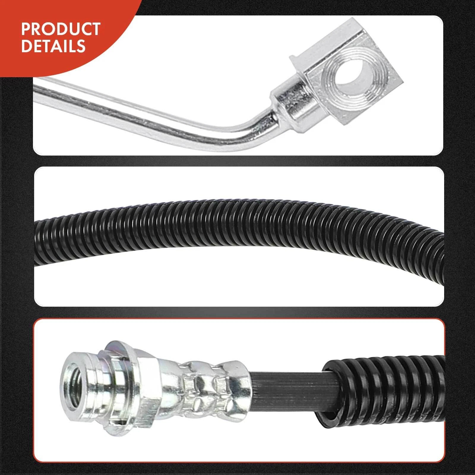2X Front Brake Hydraulic Hose for Chevy Express 3500 GMC Savana 3500 (2003–2023)
