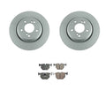 Set of 2 Rear Rotors & Akebono Brake Pads for BMW E39 M5 E46 M3 RWD