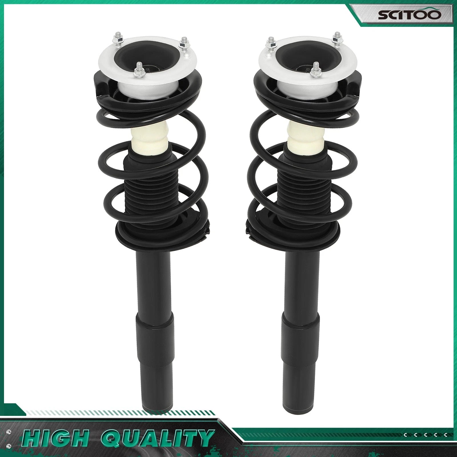 2Pcs Complete Struts Coil Springs Shocks for BMW 525i (2004–2006)