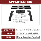 Gooseneck Trailer Hitch System for Ford F150 (2004–2014) Under Bed Kit