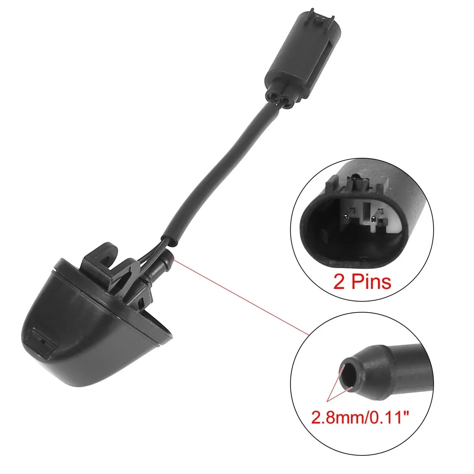 Windshield Washer Nozzles Spray Jet with Heating for BMW E90 E91 (2005 - 2013)