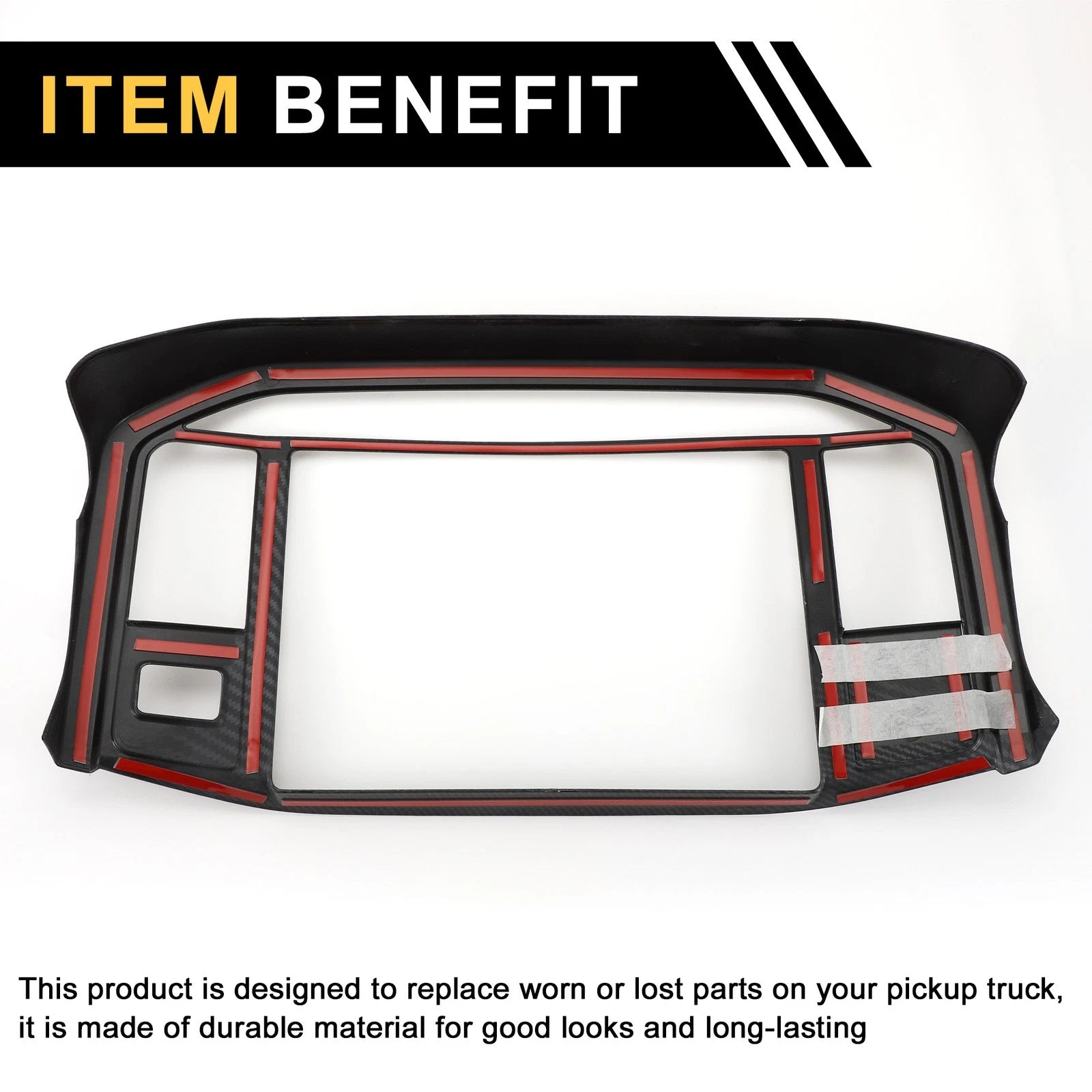 Set of 1 GPS Panel Sticker Cover for Ford F-150 (2021–2024) Black