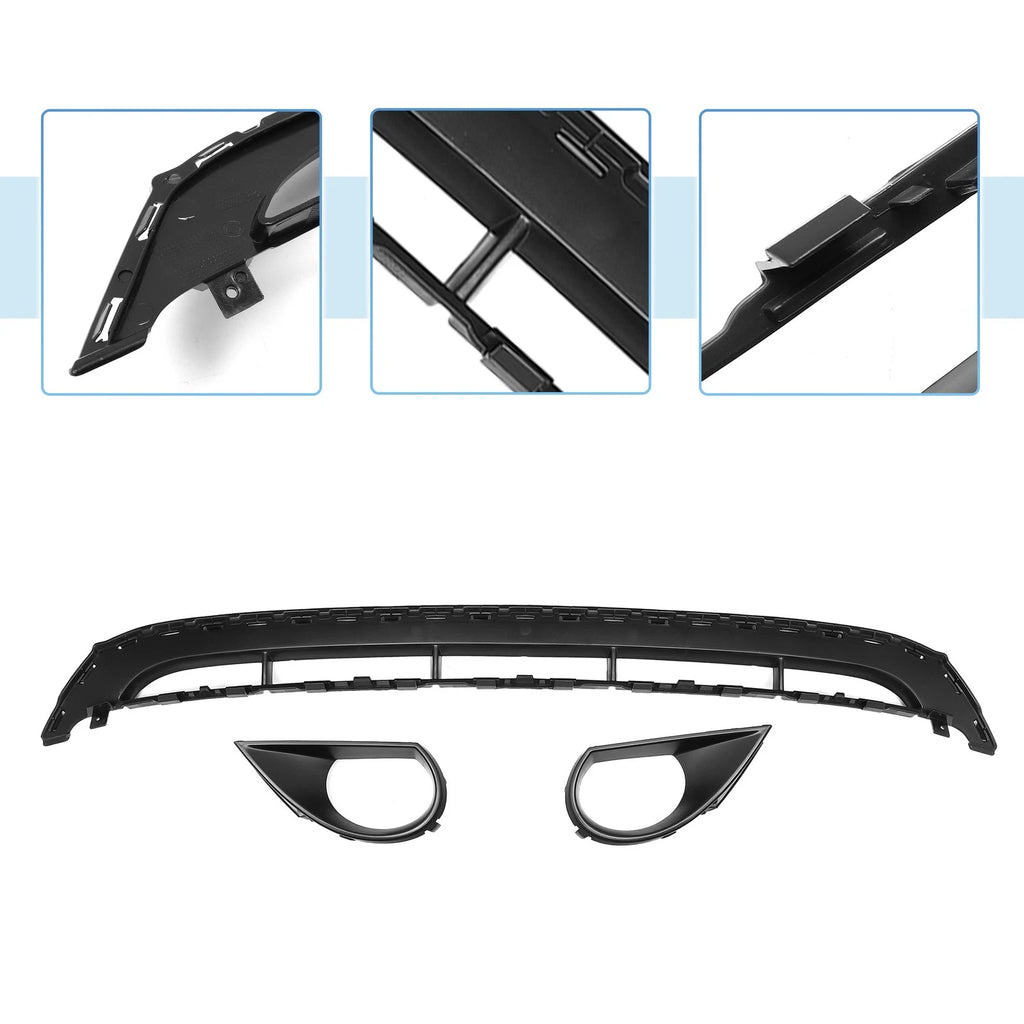 Set of 1 Front Lower Hood Bumper Grille for Audi Q7 (2010–2015) Black