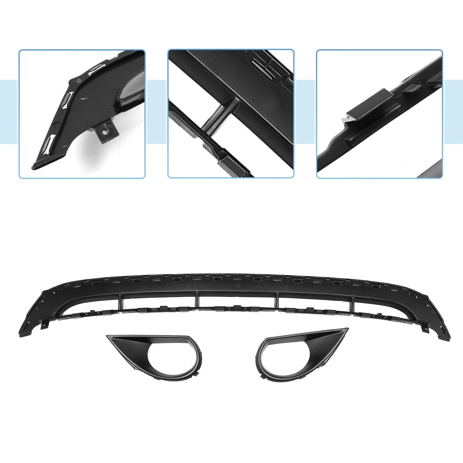 Set of 1 Front Lower Hood Bumper Grille for Audi Q7 (2010–2015) Black
