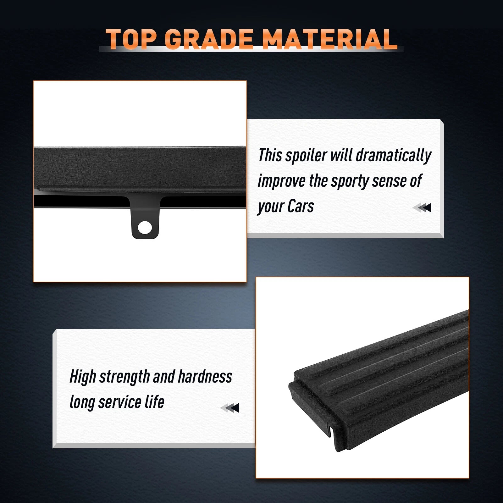 Set of 2 Tailgate Moldings for Ford F-150 (2009-2014)