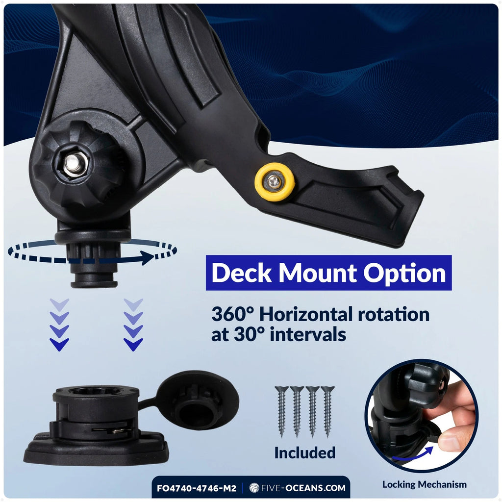 2-Pack Adjustable Fishing Rod Holder Set for Boat & Kayak (Large)