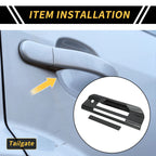 Set of 4 Carbon Fiber Pattern Trunk Door Handle Bowl Covers for Ford Ranger (2023–2024)