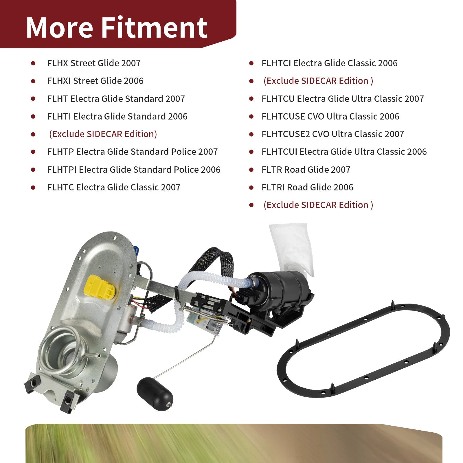 Fuel Pump Assembly 75126-06A for Street Glide Electra Glide Road Glide (2006–2007)