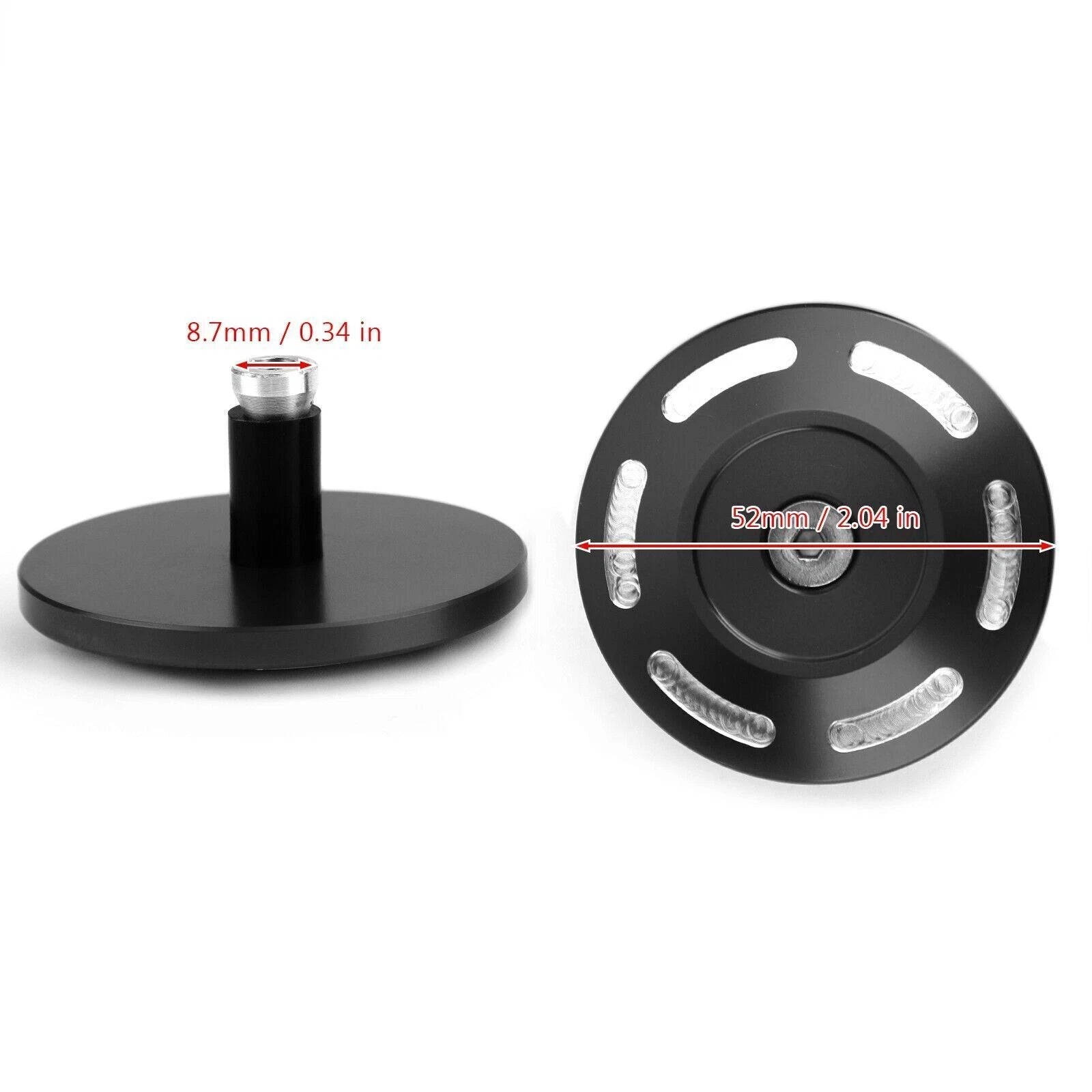 Pair CNC Aluminum Frame Plug Cap Black for BMW S1000XR (2015–2020)