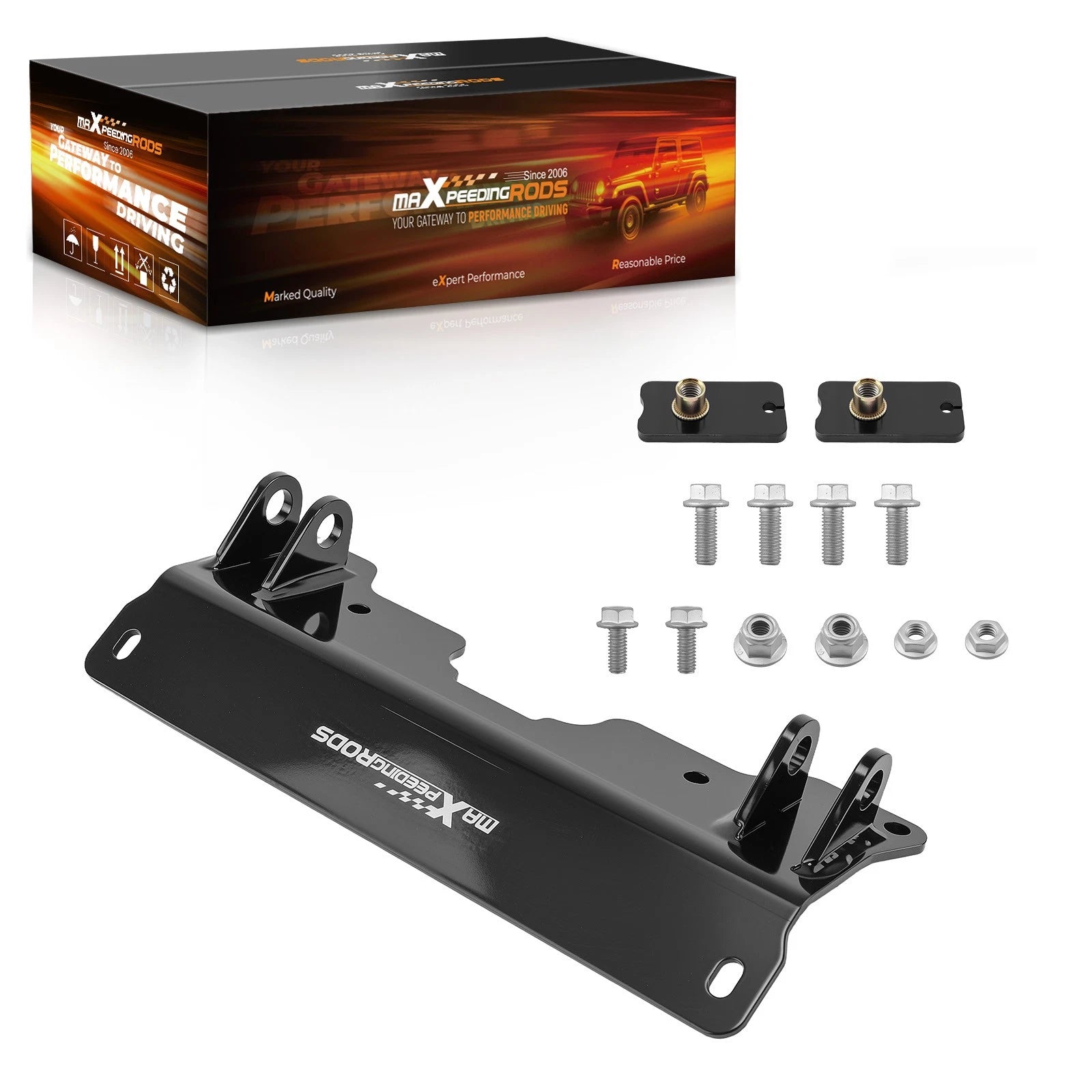 Black Steel Snow Push Mount for Can Am Defender HD5-HD10 (2016–2024)