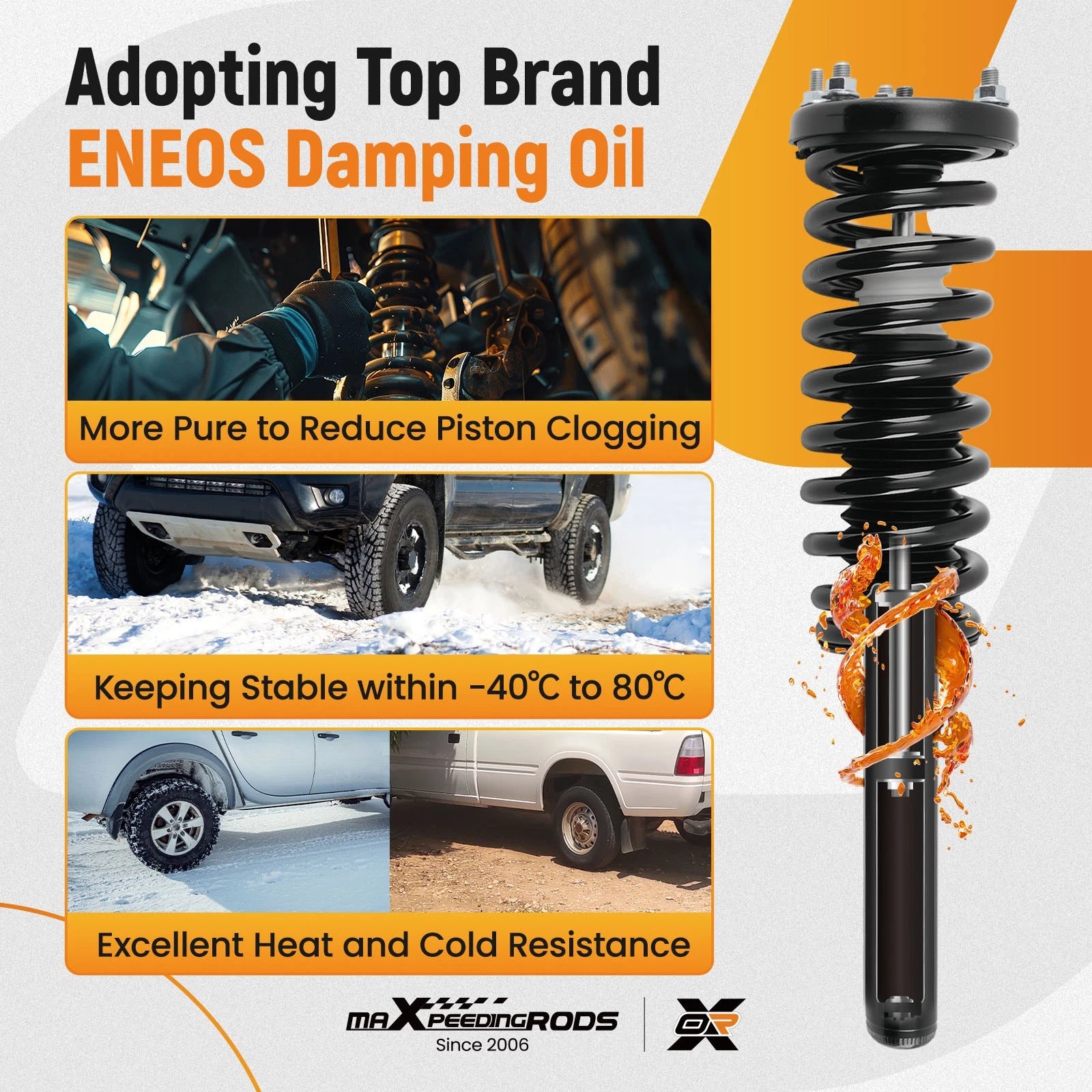 Set of 4 Complete Struts for Honda Accord (2003–2007)