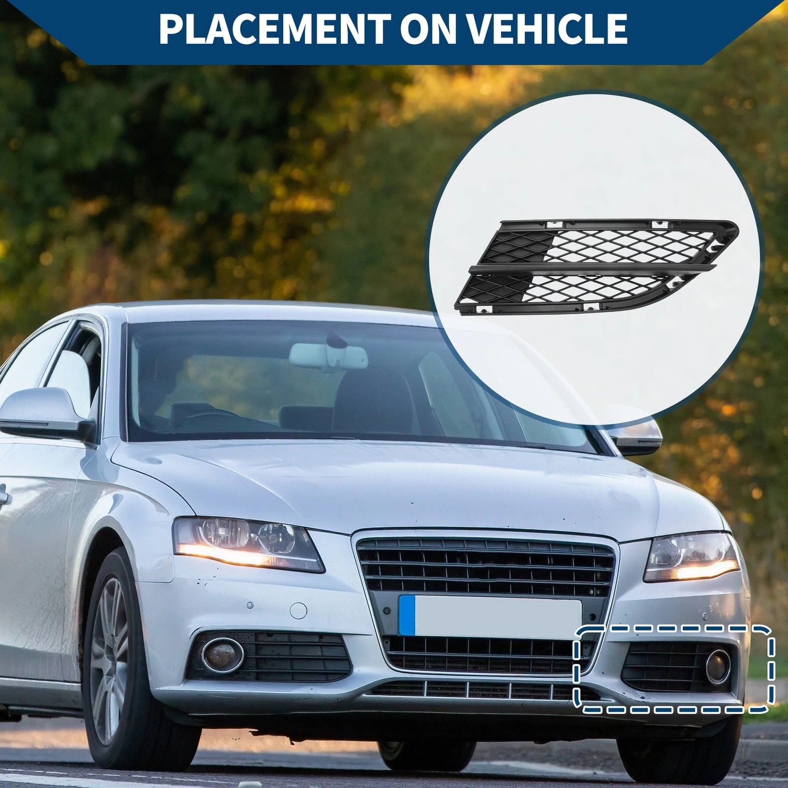 1pc Fog Light Grill for BMW 328i (2009–2012) No. 51117198901
