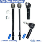 Set of 2 Front Suspension Inner & Outer Tie Rods for Dodge Charger Chrysler 300 (2008–2010)