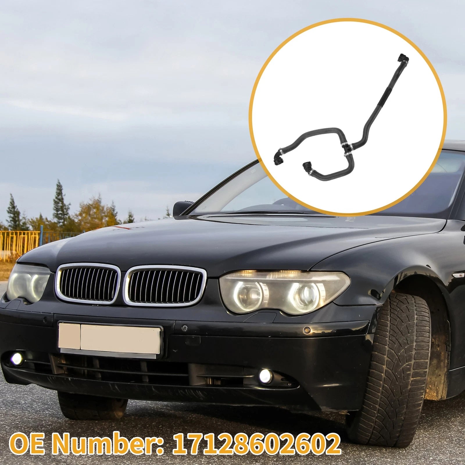 Radiator Hose for BMW 530i xDrive (2017–2023) No. 17128602602 Black