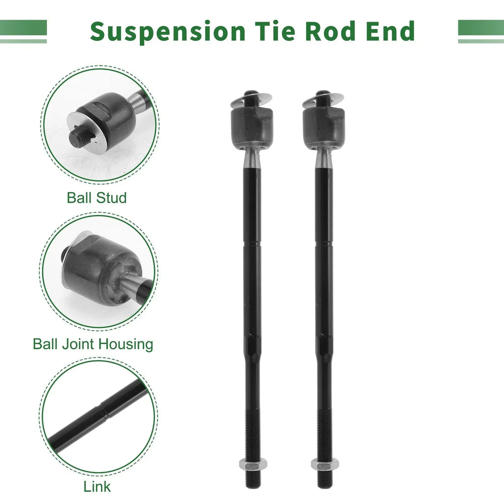 6pcs Front Suspension Kit Tie Rod Ends with Boots for Pontiac Torrent