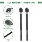 6pcs Front Suspension Kit Tie Rod Ends with Boots for Pontiac Torrent