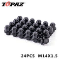 Set of 24 Black 12X1.5 Mag Lug Nuts for Toyota Lexus 4Runner Tacoma