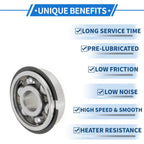 Deep Groove Ball Bearing 12x37x12mm for Scooter Skateboard (P0)