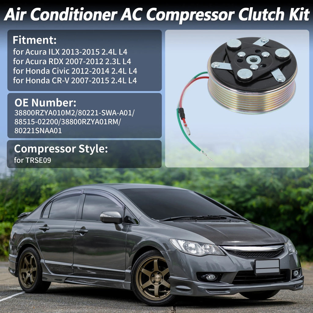 AC Compressor Clutch Kit for Honda Civic CR-V, Acura ILX RDX (2012–2016)