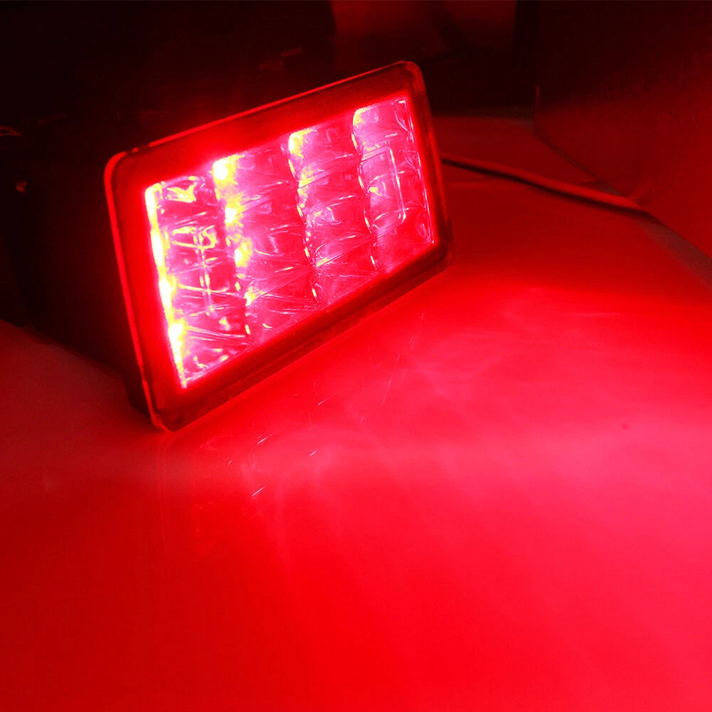 Set of 2 Red Lens F1 Style Strobe LED Rear Fog Brake Tail Lights for Subaru WRX STi (2015–2021)