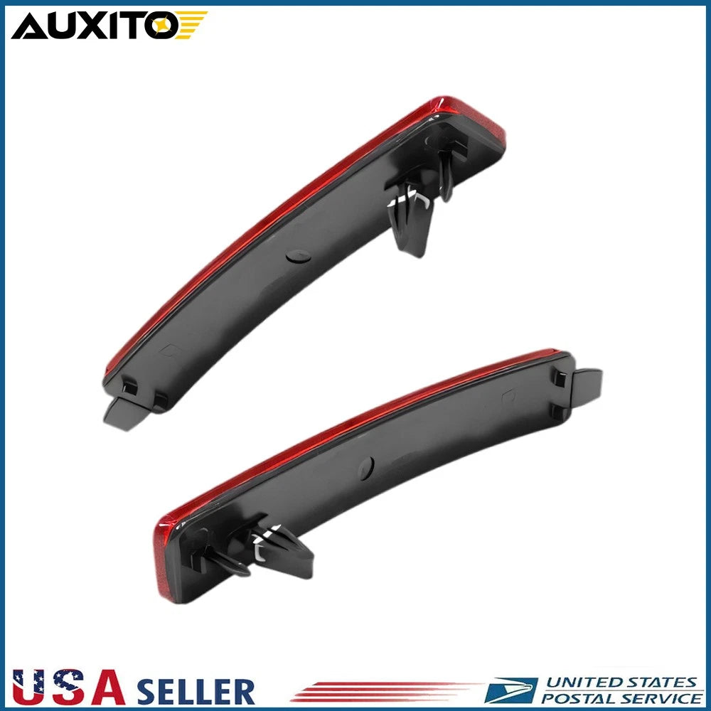 Set of 2 Red Rear Bumper Reflectors for Saturn Outlook (2007–2010) & GMC Acadia