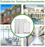 Wireless Waterproof Doorbell Chime - Self-Powered Outdoor Ring