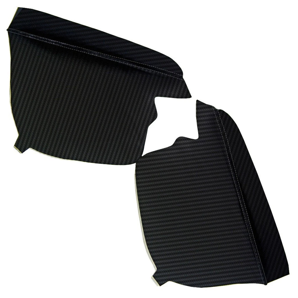 2X Door Armrest PVC Carbon Fiber for Honda Odyssey (2011–2017) Black Stitch