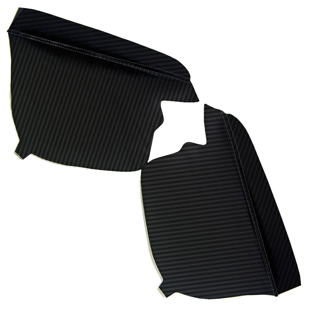 2X Door Armrest PVC Carbon Fiber for Honda Odyssey (2011–2017) Black Stitch