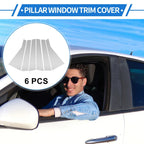 6 x Door Pillar Window Trim for Hyundai Santa Fe ix45 (2019-2021) Silver Tone