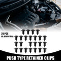 25 Pcs Door Panel Clips No. 6505878AA for Dodge Ram 1500 (2001) Black