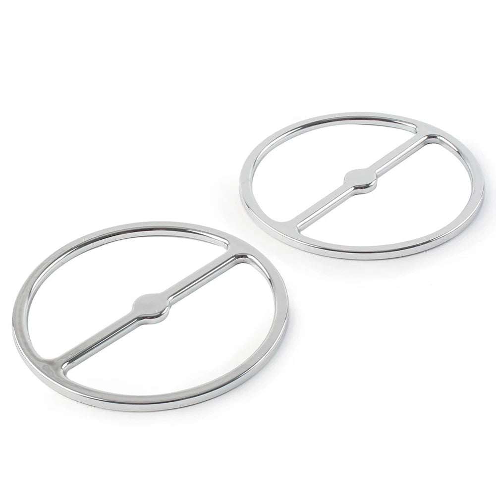 Speaker Trim Ring Cover Set for Harley Electra Glide, Tri Glide, Street Glide (2014–2023) Chrome