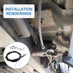 Emergency Parking Brake Cable Kit for Universal Vehicles
